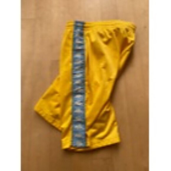 Kappa "222 Banda" yellow blue stripe stretch shorts men's sz Xlarge - Picture 6 of 8